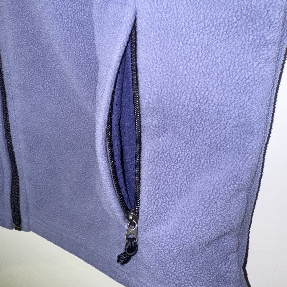LL Bean Fleece Vest Women's Medium Reg‎ Purple Outdoors Hiking Layering EUC - Picture 3 of 11